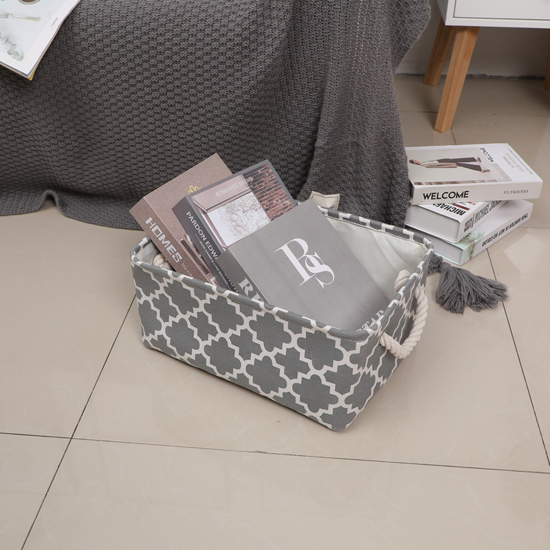 Eco-Friendly Canvas Fabric Storage Basket for Clothes