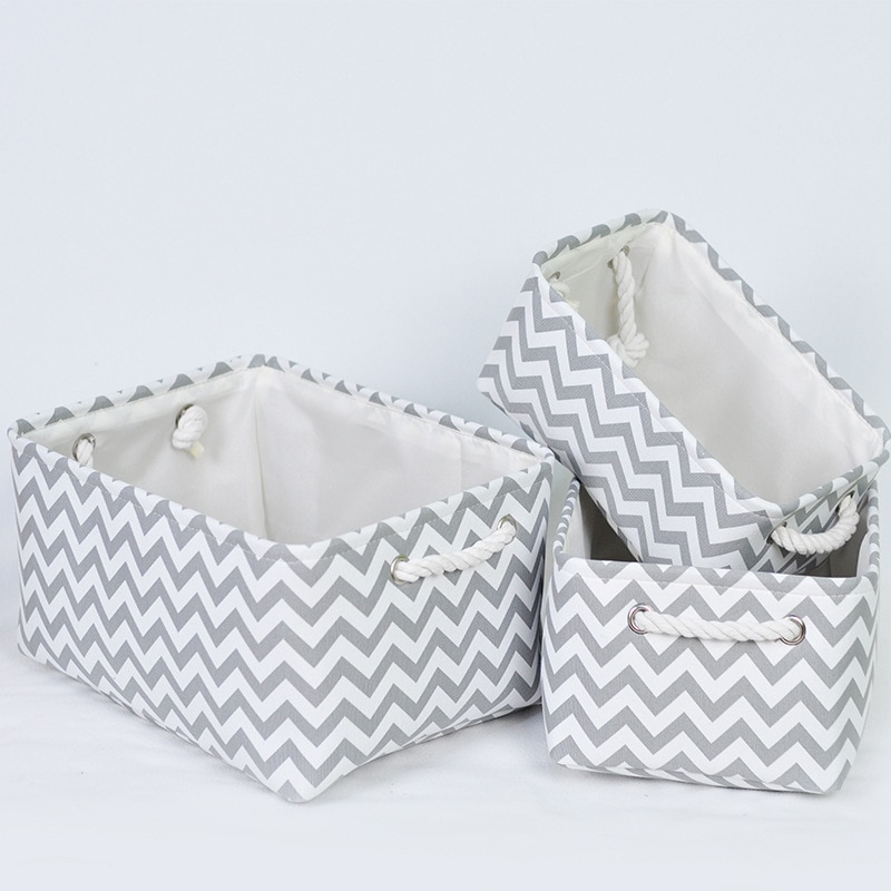 Eco-Friendly Canvas Fabric Storage Basket for Clothes
