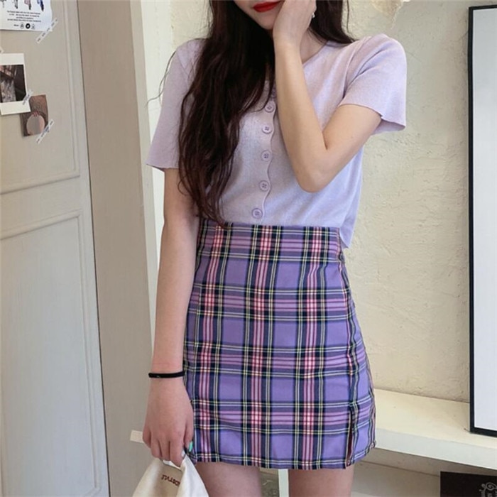 Plaid Mini Skirt for Girls