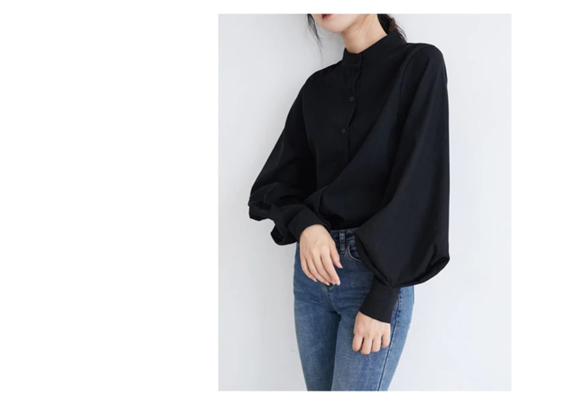 Women's Fashion Big Lantern Sleeved Blouse
