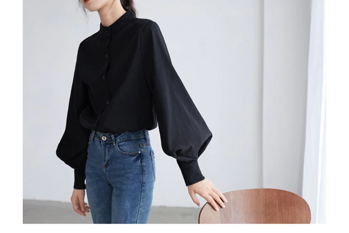 Women's Fashion Big Lantern Sleeved Blouse