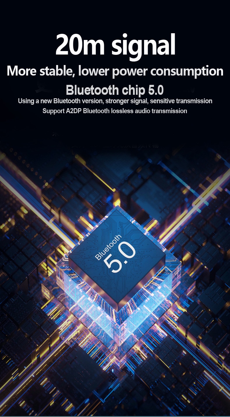 Wireless V5.0 Bluetooth Earphone with HD Stereo