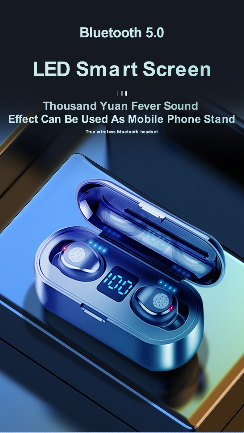 Wireless V5.0 Bluetooth Earphone with HD Stereo