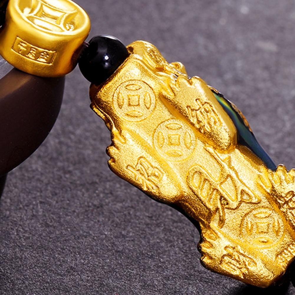 Unisex Feng Shui Style Green Beads Bracelet